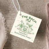 Groene Whimsical Beach Cocktail Bachelorette-feest Bedankjes Labels
