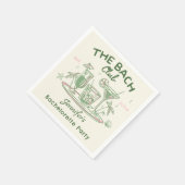 Groene Whimsical Beach Cocktail Bachelorette Feest Servet (Hoek)