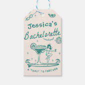 Groene Whimsical Hand getrokken Funky Bachelorette Cadeaulabel (Voorkant)