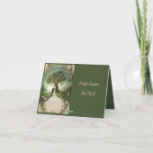 Groene Whimsical Middeleeuws Bos Gastenkaart Bedankkaart (Achterkant)