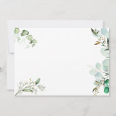 Groene Whimsical Save The Date Uitnodiging (Achterkant)