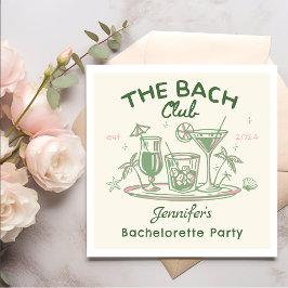 Groene Whimsical Strand Cocktail Bachelorette Fees Servet