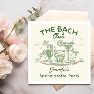 Groene Whimsical Strand Cocktail Bachelorette Fees Servet