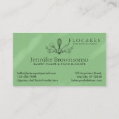 Groene Whisk Gebak Chef Home Bakkerij Cafe gebak Visitekaartje (Achterkant)