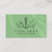 Groene Whisk Gebak Chef Home Bakkerij Cafe gebak Visitekaartje (Voorkant)