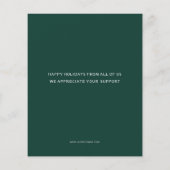 Groene whitepauzenkaart met budgetvriendelijke zak (Achterkant)