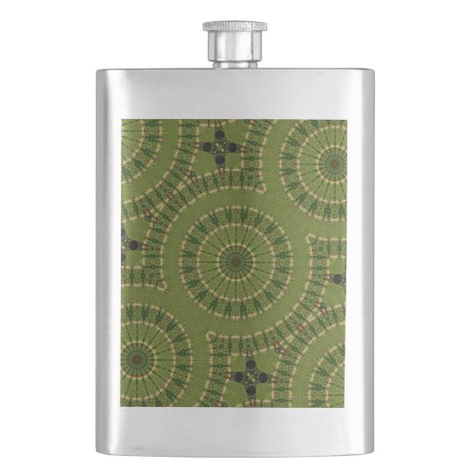 Groene Wiel Mandala / Grünes Rad Mandala Flacon (Voorkant)