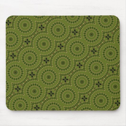 Groene Wiel Mandala / Grünes Rad Mandala Muismat (Voorkant)