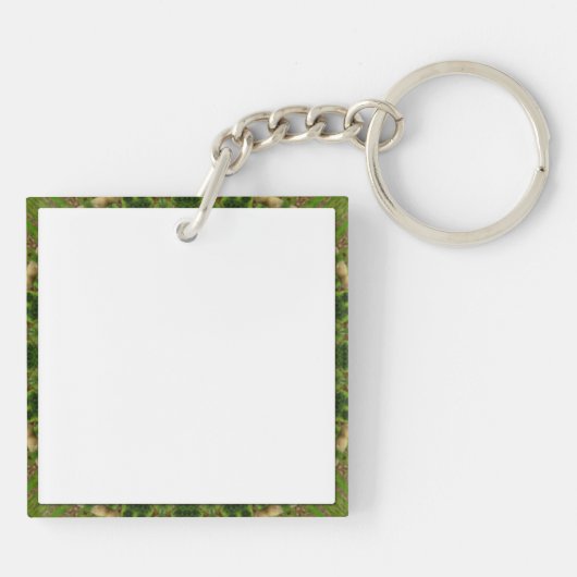 Groene Wiel Mandala / Grünes Rad Mandala Sleutelhanger (Achterkant)