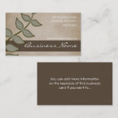 Groene wijn op bruine Natuur Visitekaartjes (Voorkant / Achterkant)