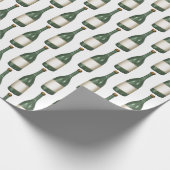 groene wijnfles cadeaupapier (Hoek)