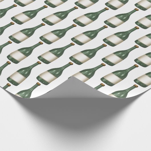 groene wijnfles cadeaupapier (Hoek)