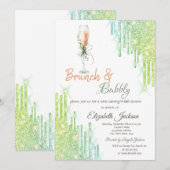 Groene wijnflessen met wijnglazen flessen Braken e Kaart (Voorkant / Achterkant)