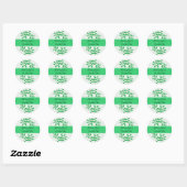 Groene Wijnranken Bewaar de Datum Ronde Sticker (Vel)
