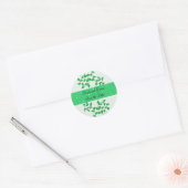 Groene Wijnranken Bewaar de Datum Ronde Sticker (Envelop)