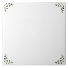 Groene wijnranken decoratieve tegel tegeltje