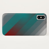 groene wijnrode grijze strepen Case-Mate iPhone case (Achterkant (horizontaal))