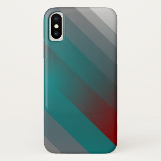 groene wijnrode grijze strepen Case-Mate iPhone case (Achterkant)