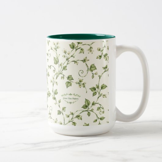 Groene Wijnstok Accent Mok (Rechts)