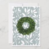 Groene Wijnstok Blad Boerderij Krans Landelijk Save The Date (Achterkant)