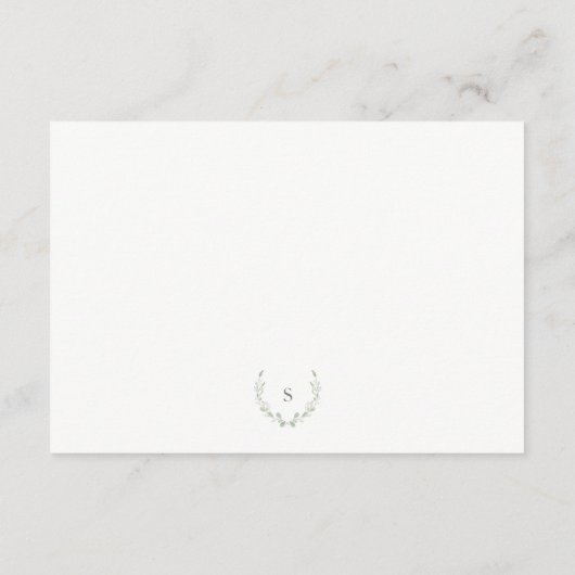 groene wijnstok | Kaart informatie Waterverf (Achterkant)