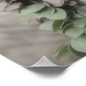 Groene wijnstok op gedeeltelijke structuurkleur poster (Hoek)