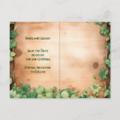 Groene wijnstok op hout St Patrick's Day Ierse bru Briefkaart (Achterkant)