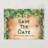 Groene wijnstok op hout St Patrick's Day Ierse bru Briefkaart (Voorkant)