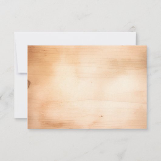 Groene wijnstok op hout St Patrick's Day Ierse bru RSVP Kaartje (Achterkant)