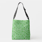Groene wijnstokbladeren pezen crossbody tas (Achterkant)