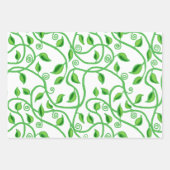 Groene wijnstokbladeren pezen inpakpapier vel (Voorkant 3)