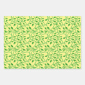 Groene wijnstokbladeren pezen inpakpapier vel (Voorkant 2)
