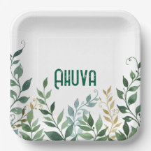 Groene wijnstokken partij bord