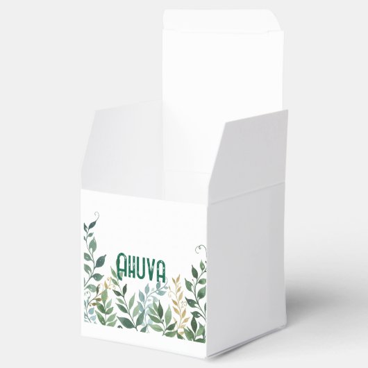 Groene wijnstokken partij gunst Box Bedankdoosjes (Geopend)