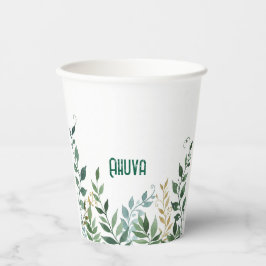 Groene wijnstokken party cup papieren bekers