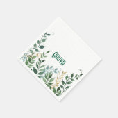 Groene wijnstokken party servet (Hoek)