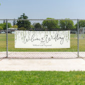 Groene wijnstokken Welkom op onze bruiloft 3x8 voe Spandoek (Insitu)