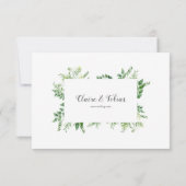Groene Wild Herb Spring Foliage Save the Date Kaar Kaart (Achterkant)