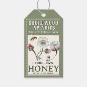 Groene Wildbloem Honing Bijen Apiary Gift Label Cadeaulabel (Voorkant)