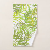 Groene wilde bladeren bad handdoek (Handdoek)