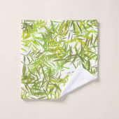 Groene wilde bladeren bad handdoek (Wasdoekje)