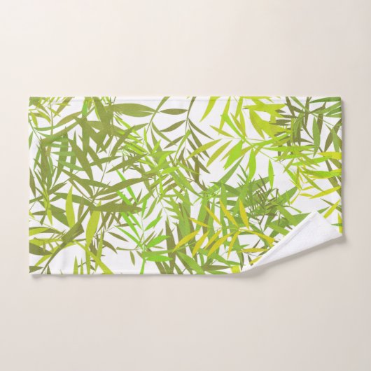 Groene wilde bladeren bad handdoek (Handdoek)