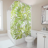 Groene wilde bladeren douchegordijn (In situ)
