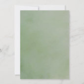 Groene Wilde Bloem Bruiloftsshower Uitnodiging (Achterkant)