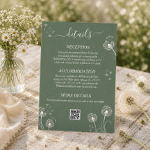 Groene Wilde Bloem Minimalistische Trouwdetails