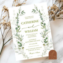 Groene Wilde Bloemen Bruiloft