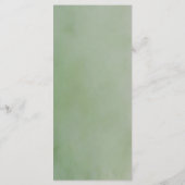 Groene Wilde Bloemen Bruiloft Menu (Achterkant)