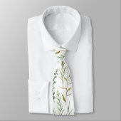 Groene wilde bloemen stropdas (Gebonden)