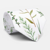 Groene wilde bloemen stropdas (Opgerold)