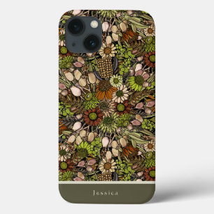 Groene wilde bloementuin Case-Mate iPhone Hoesje